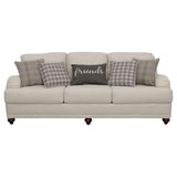 Glenn Light Gray Cushion Back Sofa from Coaster - Luna Furniture