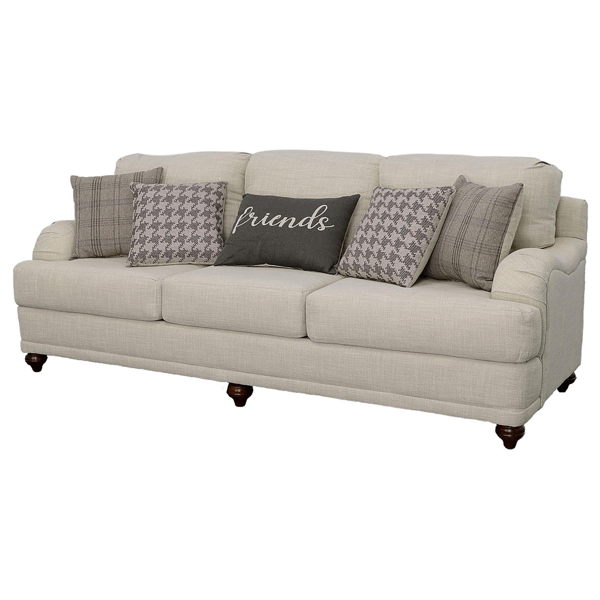 Glenn Light Gray Cushion Back Sofa from Coaster - Luna Furniture