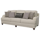 Glenn Light Gray Cushion Back Sofa from Coaster - Luna Furniture