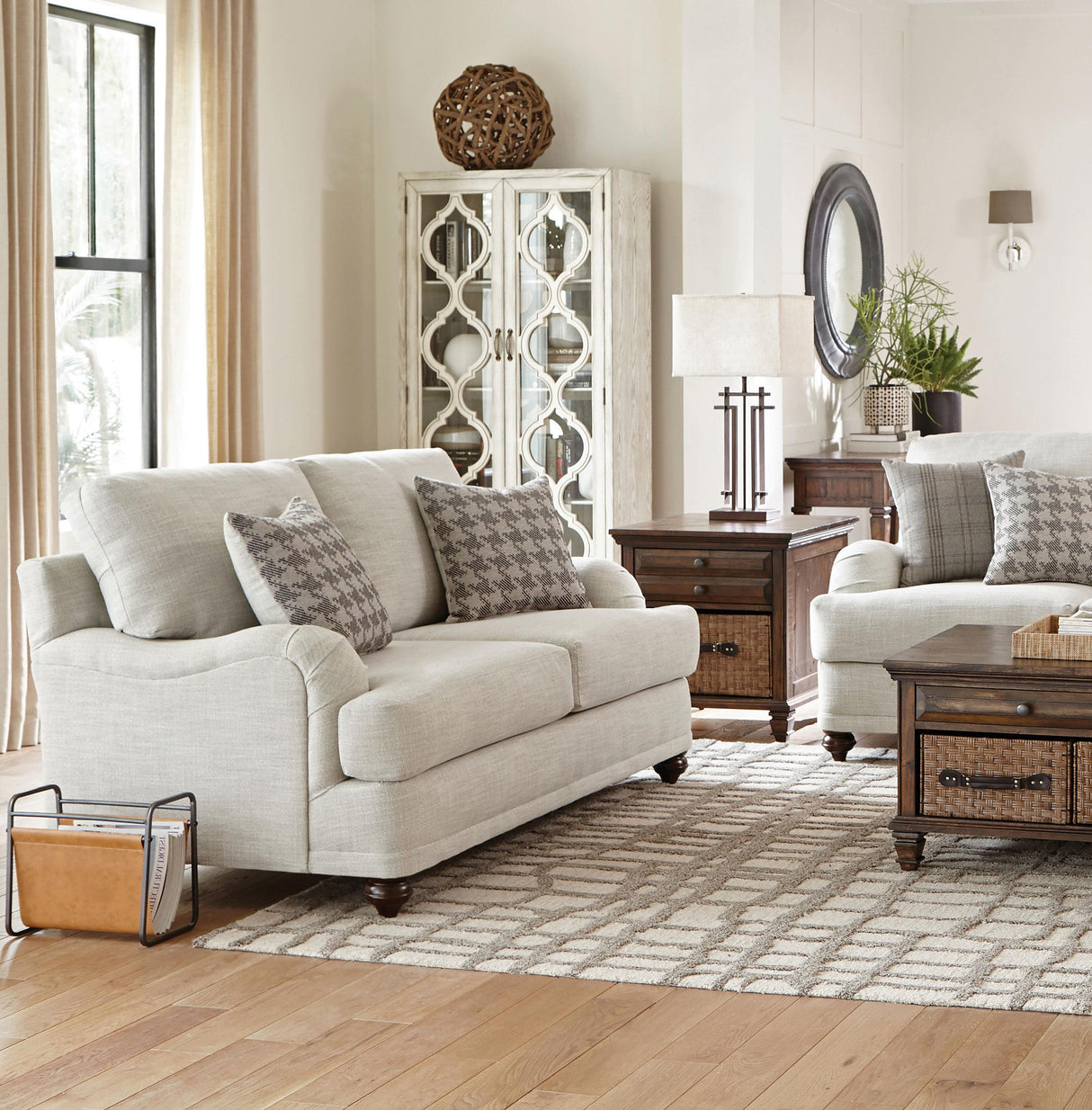 Glenn Light Gray Cushion Back Loveseat from Coaster - Luna Furniture