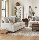 Glenn Light Gray Cushion Back Loveseat from Coaster - Luna Furniture