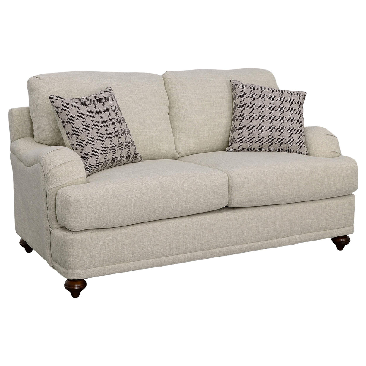 Glenn Light Gray Cushion Back Loveseat from Coaster - Luna Furniture