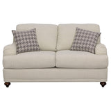 Glenn Light Gray Cushion Back Loveseat from Coaster - Luna Furniture