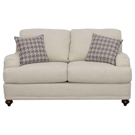 Glenn Light Gray Cushion Back Loveseat from Coaster - Luna Furniture