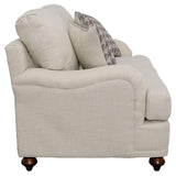 Glenn Light Gray Cushion Back Loveseat from Coaster - Luna Furniture