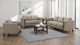 Islington Taupe Fabric Upholstered Panel Arm Sofa from Coaster - Luna Furniture