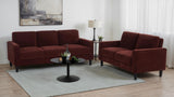 Ruth Rust Red 2-Piece Fabric Upholstered Track Arm Living Room Set from Coaster - Luna Furniture