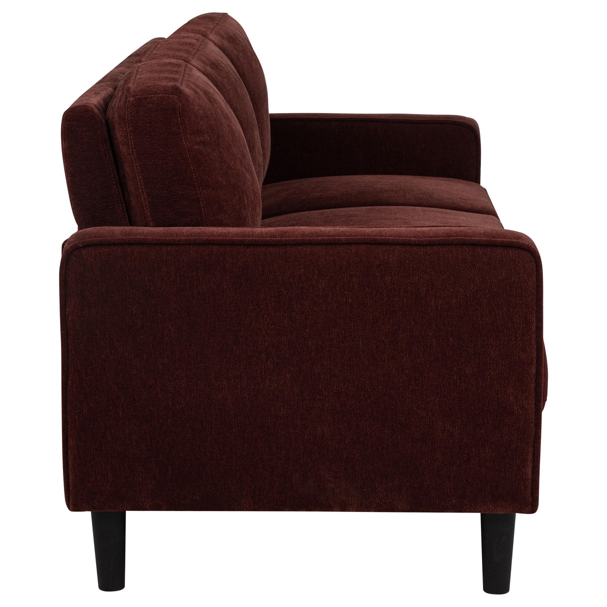 Ruth Rust Red 3-Piece Fabric Upholstered Track Arm Living Room Set from Coaster - Luna Furniture