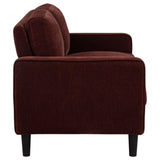 Ruth Rust Red 3-Piece Fabric Upholstered Track Arm Living Room Set from Coaster - Luna Furniture