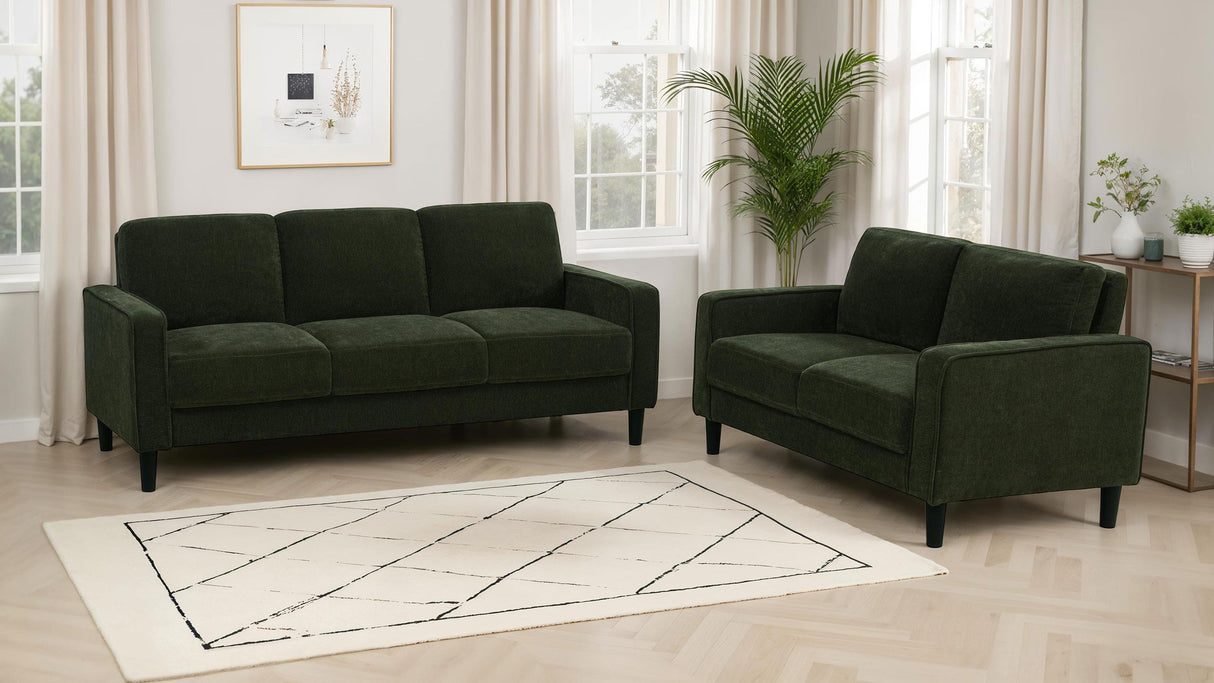 Ruth Matcha Green 2-Piece Fabric Upholstered Track Arm Living Room Set from Coaster - Luna Furniture