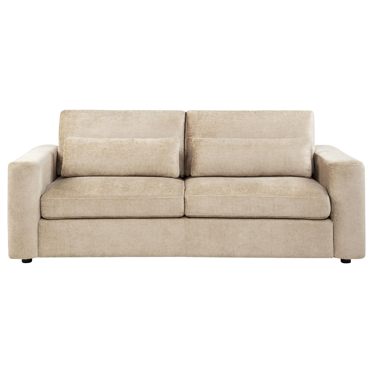 Amador Camel Chenille Upholstered Track Arm Sofa from Coaster - Luna Furniture