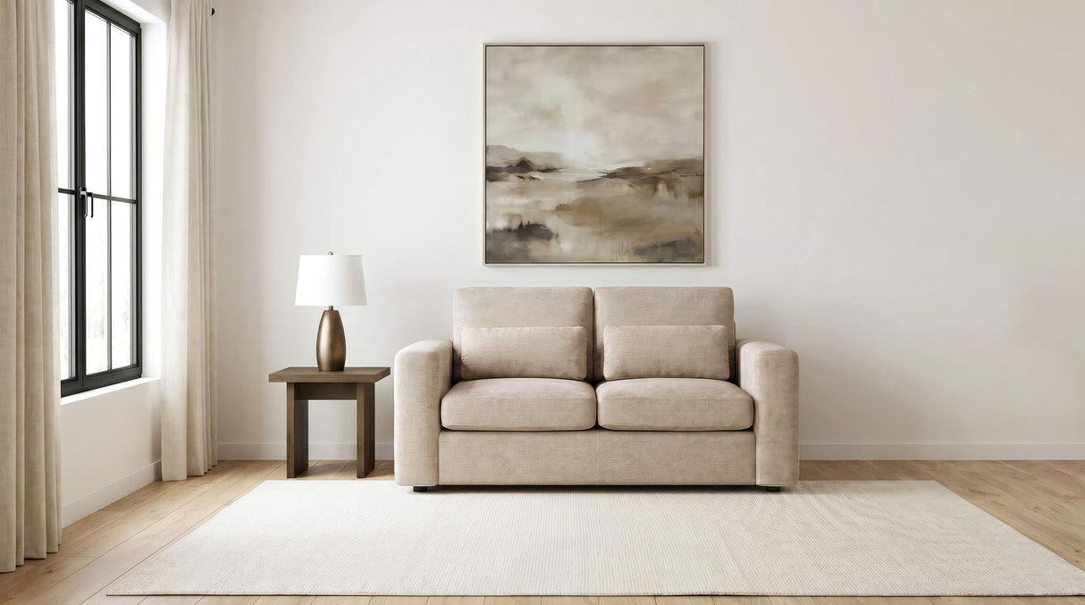 Amador Camel Chenille Upholstered Track Arm Loveseat from Coaster - Luna Furniture