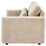 Amador Camel Chenille Upholstered Track Arm Loveseat from Coaster - Luna Furniture