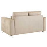 Amador Camel Chenille Upholstered Track Arm Loveseat from Coaster - Luna Furniture