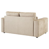 Amador Camel Chenille Upholstered Track Arm Loveseat from Coaster - Luna Furniture