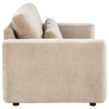 Amador Camel Chenille Upholstered Track Arm Loveseat from Coaster - Luna Furniture
