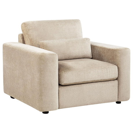 Amador Camel Chenille Upholstered Track Arm Accent Chair from Coaster - Luna Furniture