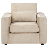 Amador Camel Chenille Upholstered Track Arm Accent Chair from Coaster - Luna Furniture