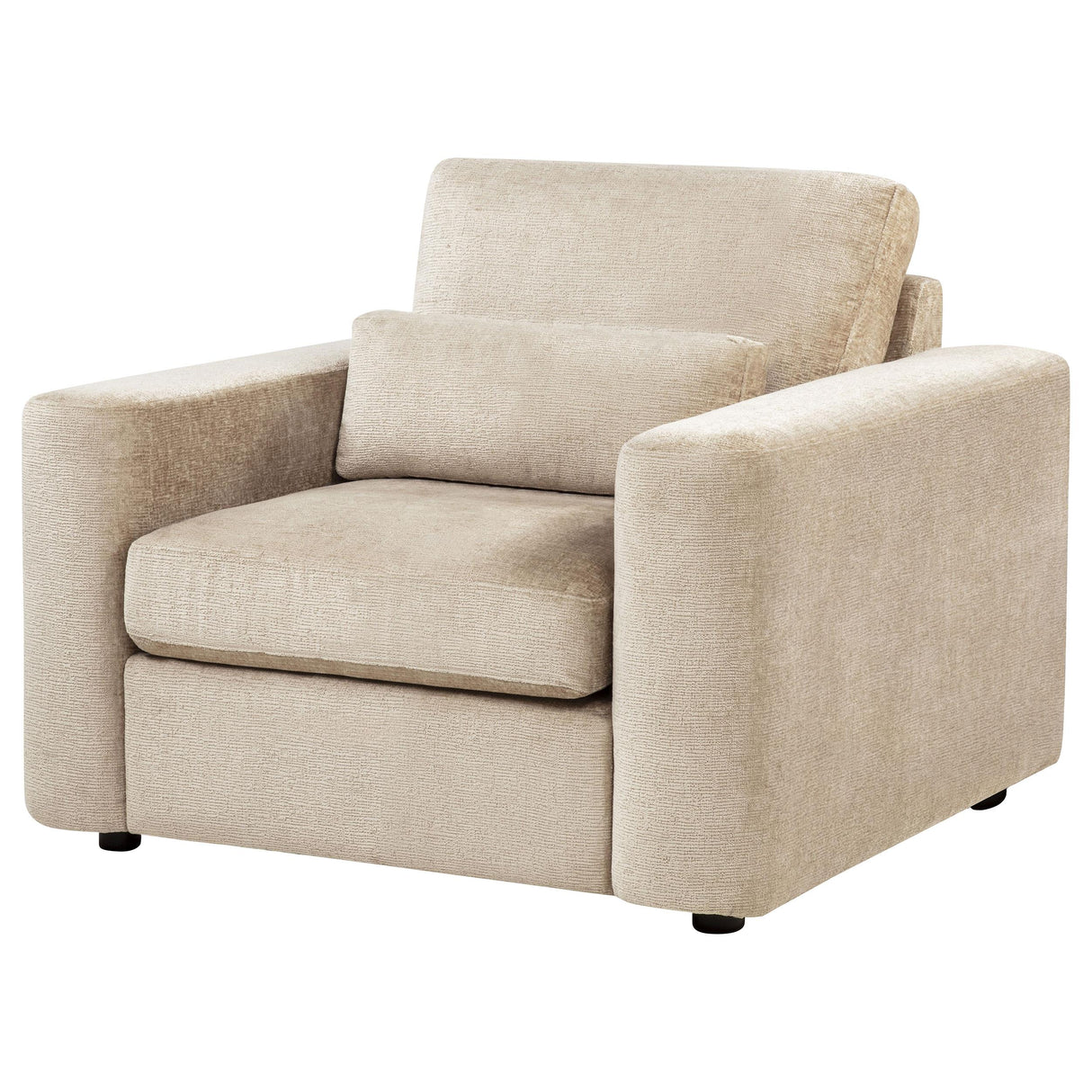 Amador Camel Chenille Upholstered Track Arm Accent Chair from Coaster - Luna Furniture