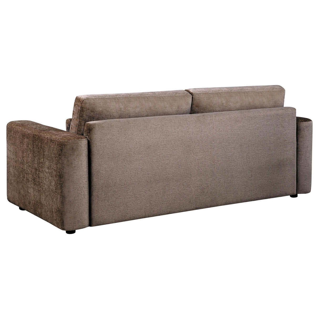 Amador Chocolate 2-Piece Chenille Upholstered Track Arm Living Room Set from Coaster - Luna Furniture