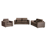 Amador Chocolate Chenille Upholstered Track Arm Living Room Set from Coaster - Luna Furniture