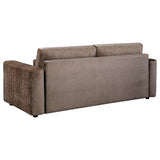 Amador Chocolate Chenille Upholstered Track Arm Living Room Set from Coaster - Luna Furniture