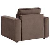 Amador Chocolate Chenille Upholstered Track Arm Living Room Set from Coaster - Luna Furniture