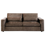 Amador Chocolate Chenille Upholstered Track Arm Sofa from Coaster - Luna Furniture