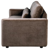 Amador Chocolate Chenille Upholstered Track Arm Sofa from Coaster - Luna Furniture