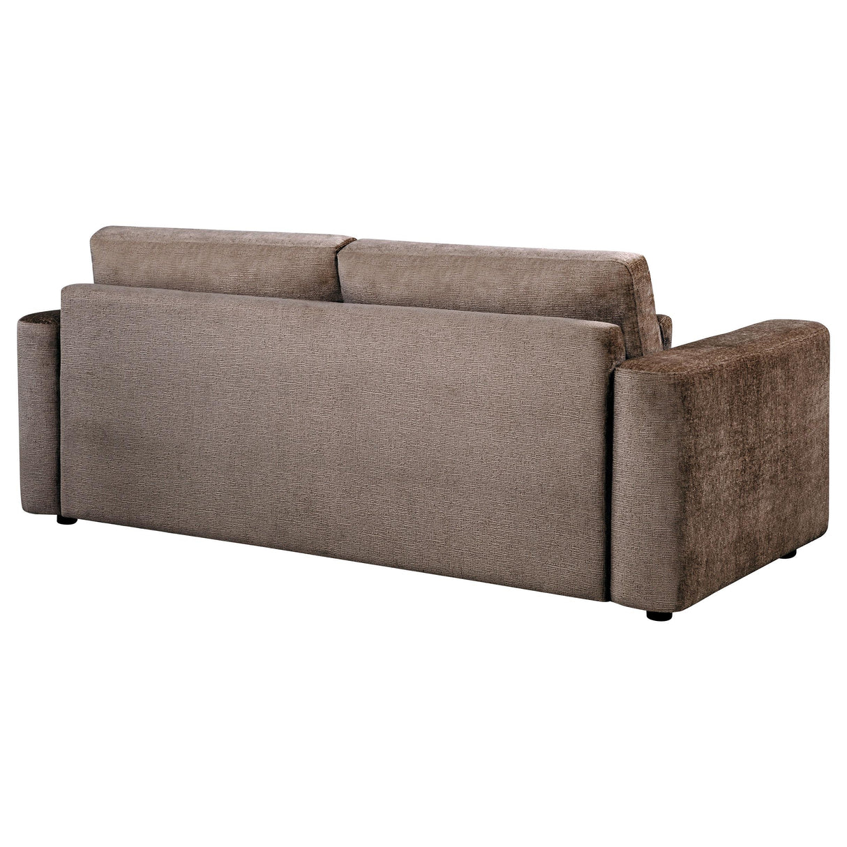 Amador Chocolate Chenille Upholstered Track Arm Sofa from Coaster - Luna Furniture