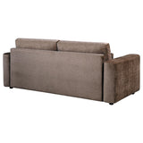 Amador Chocolate Chenille Upholstered Track Arm Sofa from Coaster - Luna Furniture