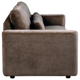 Amador Chocolate Chenille Upholstered Track Arm Sofa from Coaster - Luna Furniture