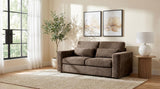 Amador Chocolate Chenille Upholstered Track Arm Loveseat from Coaster - Luna Furniture