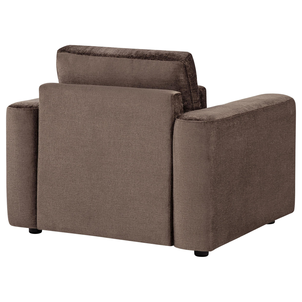 Amador Chocolate Chenille Upholstered Track Arm Accent Chair from Coaster - Luna Furniture