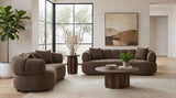Casarin Brown Fabric 2-Piece Channel-Back Sofa Set from Coaster - Luna Furniture
