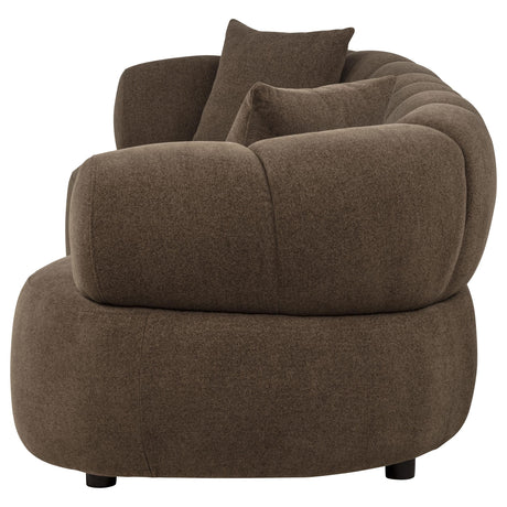Casarin Brown Fabric Channel-Back Sofa from Coaster - Luna Furniture