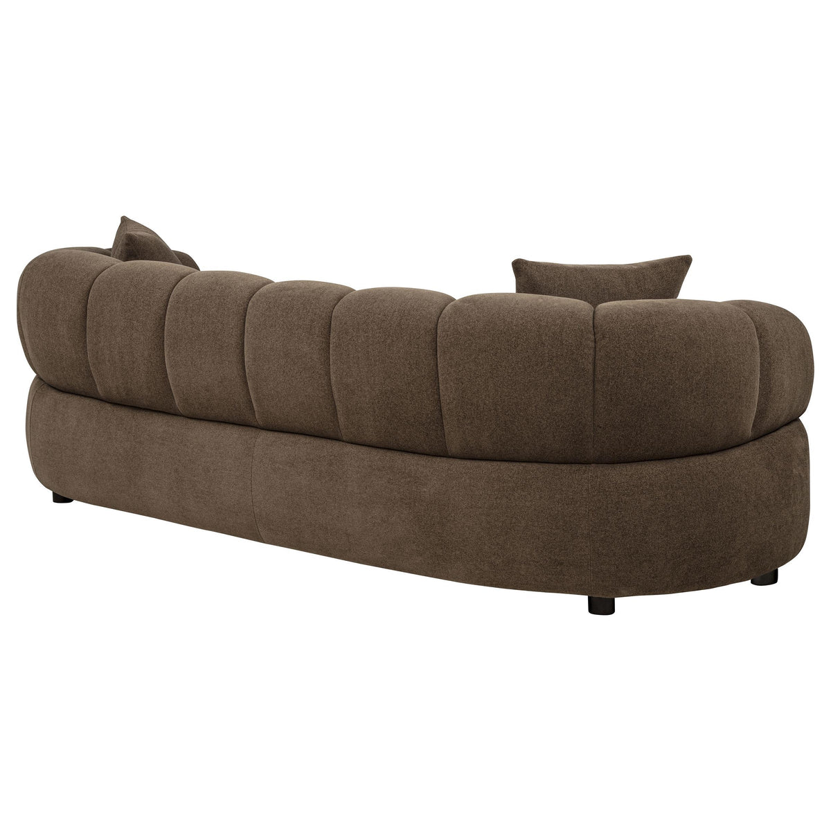 Casarin Brown Fabric Channel-Back Sofa
