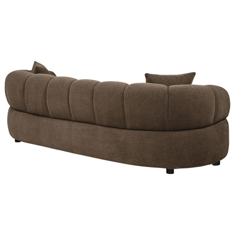 Casarin Brown Fabric Channel-Back Sofa from Coaster - Luna Furniture