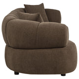 Casarin Brown Fabric Channel-Back Sofa