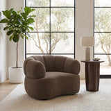 Casarin Brown Fabric Channel-Back Accent Chair from Coaster - Luna Furniture