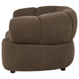 Casarin Brown Fabric Channel-Back Accent Chair