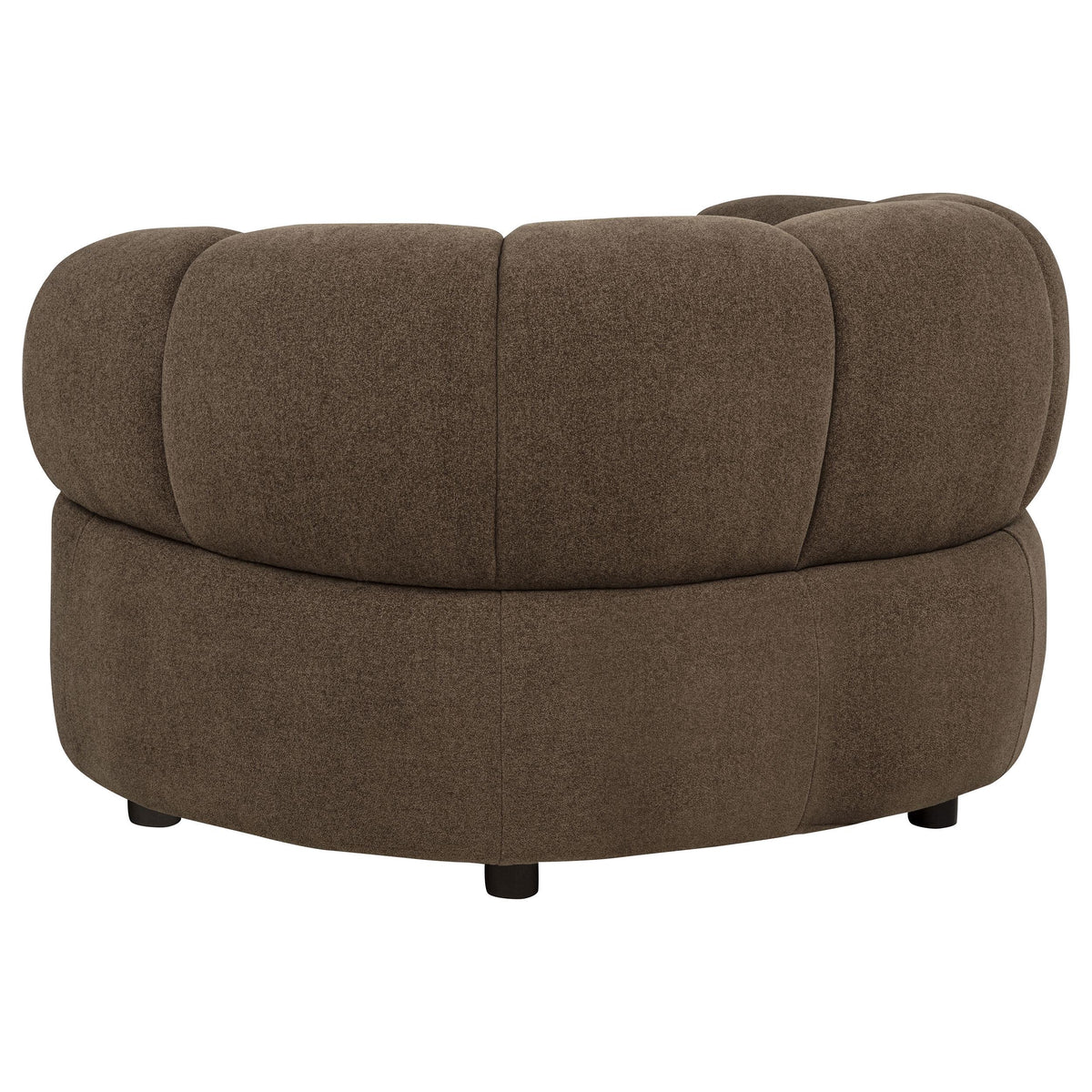 Casarin Brown Fabric Channel-Back Accent Chair