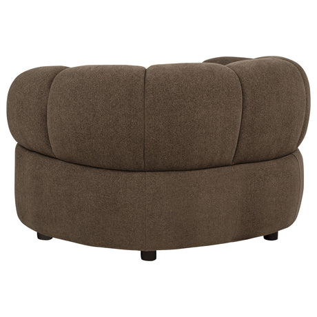Casarin Brown Fabric Channel-Back Accent Chair from Coaster - Luna Furniture