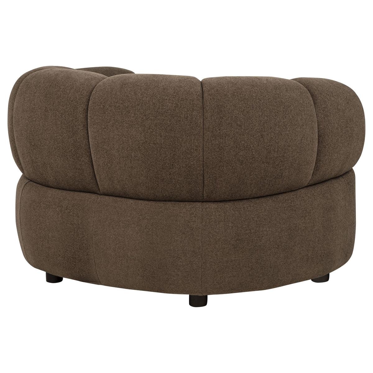 Casarin Brown Fabric Channel-Back Accent Chair