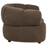 Casarin Brown Fabric Channel-Back Accent Chair