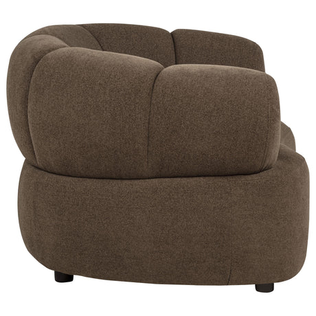 Casarin Brown Fabric Channel-Back Accent Chair from Coaster - Luna Furniture