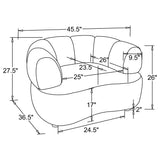 Casarin Brown Fabric Channel-Back Accent Chair