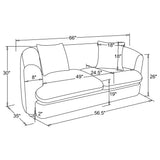 Delroy Aubergine Polyester Upholstery 3-Piece Stationary Sofa Set