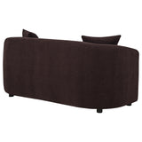 Delroy Aubergine Polyester Upholstery 2-Seat Stationary Loveseat