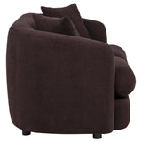 Delroy Aubergine Polyester Upholstery 2-Seat Stationary Loveseat